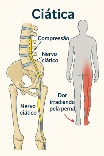dor nas costas descendo para perna